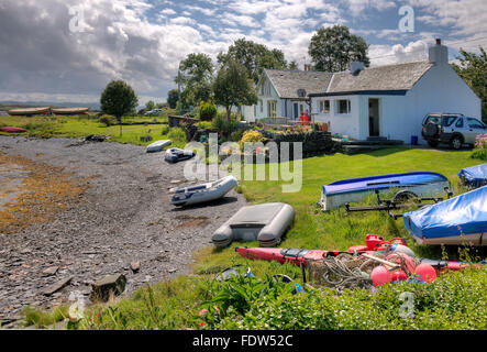 Summer view on the isle of Luing in the village of Toberonochy,Luing,Argyll,Scotland. Stock Photo