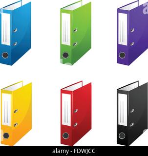 Realistic folders vector icons - EPS 10 Stock Vector