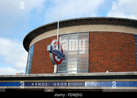 Arnos Grove tube station Stock Photo