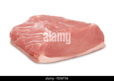 Raw pork isolated on the white background, clipping path included. Stock Photo