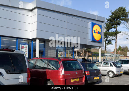 Lidl Supermarket Arnold,Nottingham,UK. Stock Photo