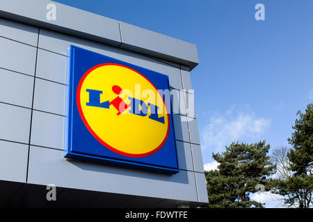 Lidl Supermarket Arnold,Nottingham,UK. Stock Photo