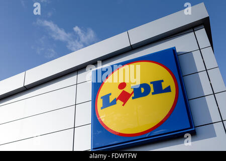 Lidl Supermarket Arnold,Nottingham,UK. Stock Photo