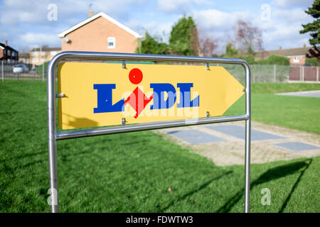 Lidl Supermarket Arnold,Nottingham,UK. Stock Photo