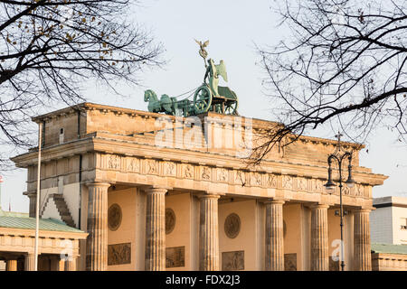 Berlin, Germany, Brandenburger Gate in the evening sun Stock Photo
