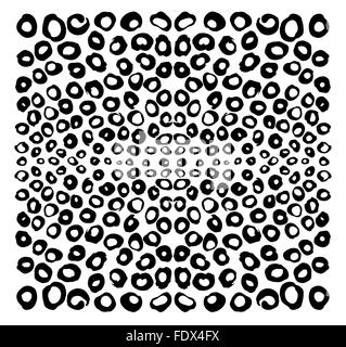 Abstract bubbles composition. Design elements were created with Chinese ink and calligraphic pen. Stock Vector