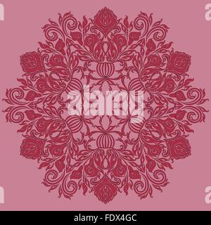 ornamental round lace pattern, circle background Stock Vector