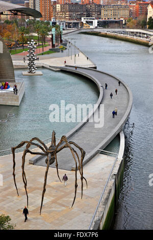 The 'Maman' by Louise Bourgeois, outside Guggenheim Museum, Bilbao, Basque Country, Spain. Stock Photo