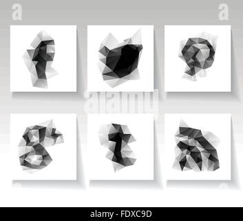MARCH 19 2015: Triangulated social media icons for editorial purpose. Stock Vector