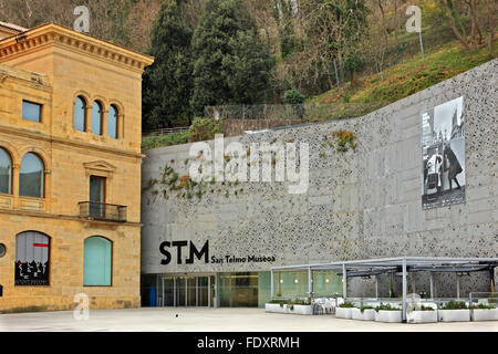 The entrance of San Telmo museum in Parte Vieja, the old part of San Sebastian (Donostia), Basque country, Spain. Stock Photo