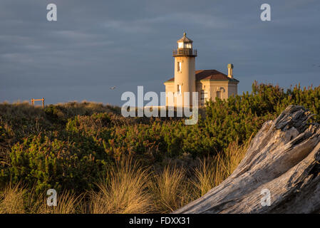 Coquille River Lighthouse, Bullards Beach State Park, Bandon, Oregon Coast. Stock Photo