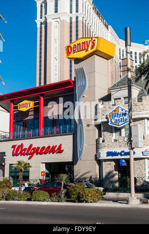 Retail stores open for business on the Las Vegas Strip in Las Vegas, Nevada, USA Stock Photo