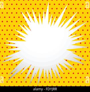 Edgy blank explosion shape isolated. Abstract vector element. Stock Vector