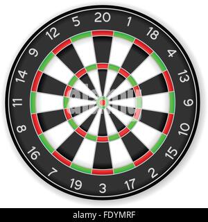 Dartboard on a white background. Stock Vector