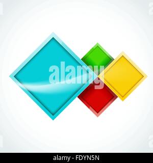 vector infographic template with rhombus shapes. business options banner Stock Vector