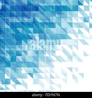 abstract blue background with triangles, squares and lines Stock Vector