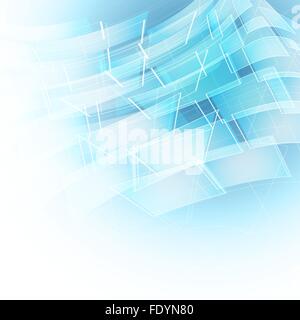 abstract blue background with transparent lines and shapes. editable vector Stock Vector