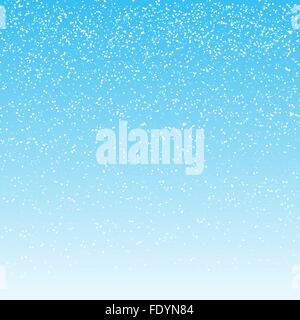 Falling snow on blue background, seamless pattern. Vector illustration ...