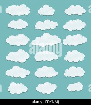set of clouds. vector Stock Vector