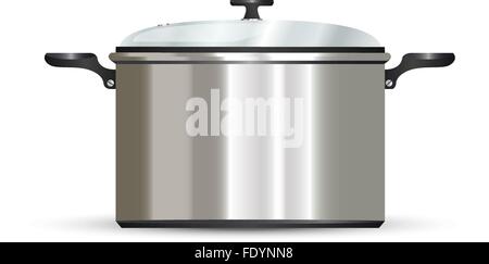 vector pot on white background Stock Vector