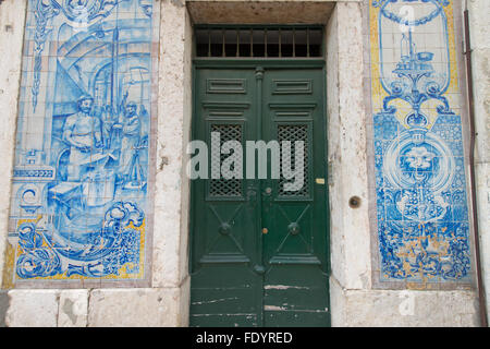 Detail of an old building at Lisbon, Portugal Stock Photo