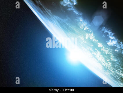 Planet Earth. Illustration of our planet as seen from space. Stock Photo