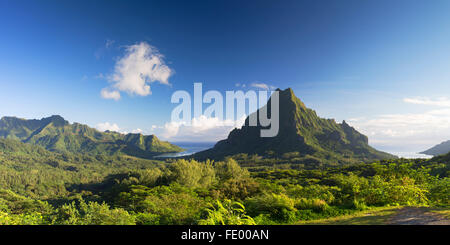 View of Mount Rotui, Mo'orea, Society Islands, French Polynesia Stock Photo