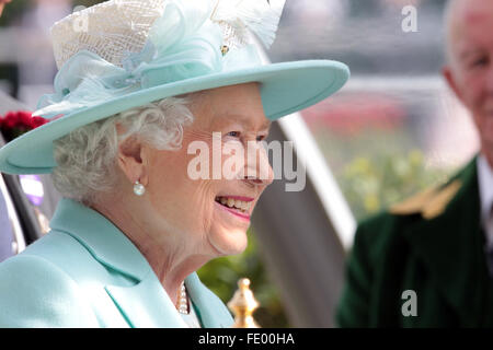 Ascot, United Kingdom, Queen Elizabeth II, Queen of Great Britain and Northern Ireland Stock Photo