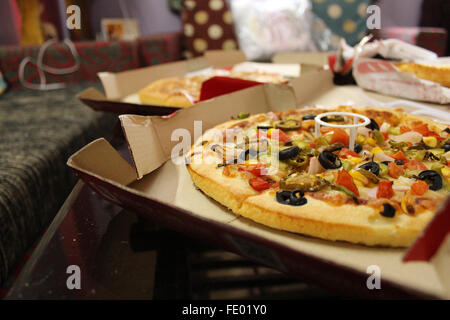 Delicious Cheesy Pizza Stock Photo