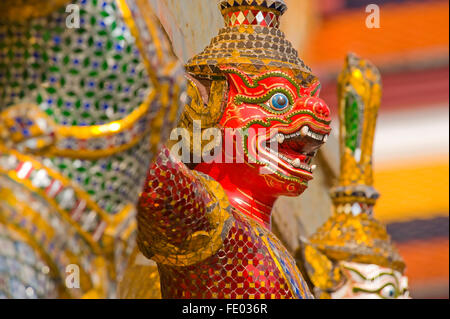 Guardian monkey-dragon in the Grand Palace, Bangkok, Thailand Stock Photo