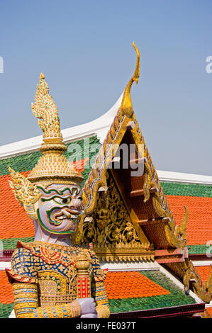 Guardian statue in the Grand Palace, Bangkok, Thailand Stock Photo