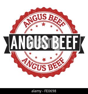 Angus beef grunge rubber stamp on white background, vector illustration ...