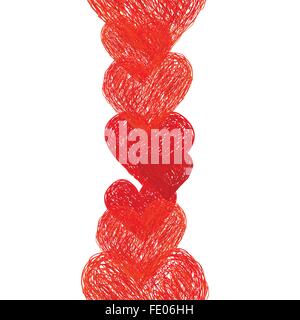 Hand drawn hearts Stock Vector