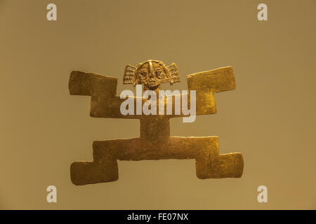 Items on display in the Gold Museum (El Museo del Oro) in Bogota, Colombia Stock Photo