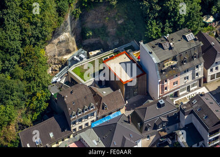 Aerial view, new elevator at the Burg Altena, Hostel Altena, Sauerland, North Rhine-Westphalia, Germany, Europe, Aerial view, Stock Photo