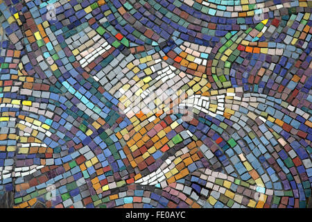Ceramic Orange Bright Mosaic Tile Square Color Wall Texture Background ...