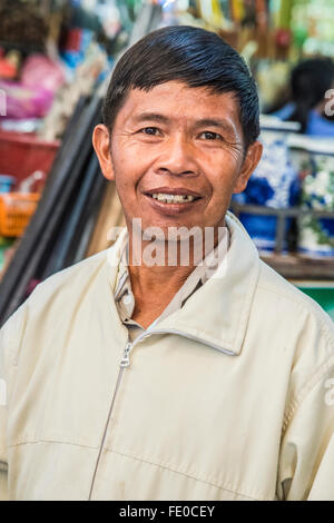 Mae Sai border town Burmese market trader Stock Photo