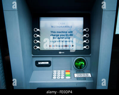 ATM cash machine that charges a fee Stock Photo