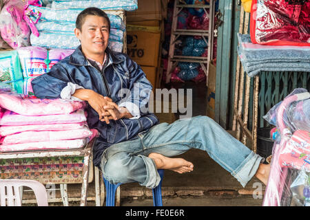 Mae Sai border town Market trader Stock Photo