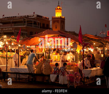 Djemaa el-Fna, main square, Marrakesh, Morocco Stock Photo