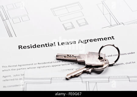 Residential lease agreement Stock Photo