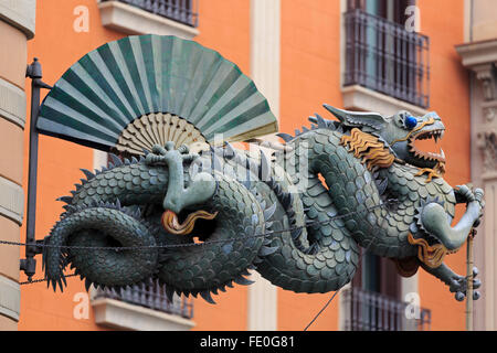 Architecture, La Rambla, Barcelona, Catalonia, Spain, Europe Stock Photo