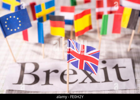 The exit of Britain from the European Union, the "Brexit" Stock Photo
