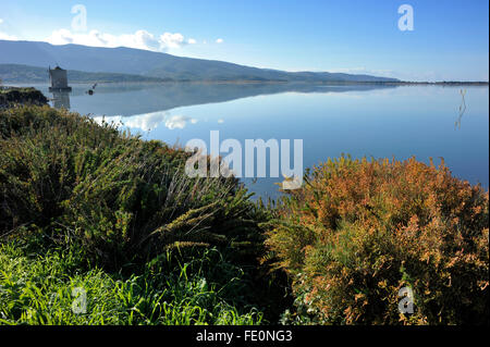 italy, tuscany, argentario, orbetello, lagoon, ancient windmill Stock ...