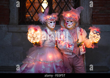 Venice carnival is one of the oldest annual carnivals in the world and very popular destination for travelers Stock Photo