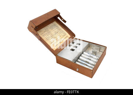 German standard military first aid kit. WW2 Stock Photo