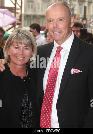 Sep 01, 2015 - London, England, UK - Sir Clive Woodward and Jayne Williams attending Building Jerusalem World Premiere at Empire Stock Photo