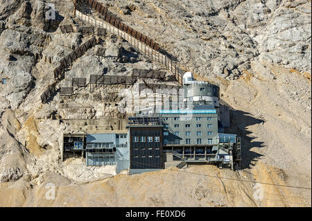 Environmental Research Station Schneefernerhaus of Max Planck Institute, beneath Zugspitze summit, Garmisch-Partenkirchen Stock Photo