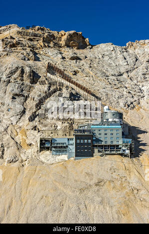 Environmental Research Station Schneefernerhaus of Max Planck Institute, beneath Zugspitze summit, Garmisch-Partenkirchen Stock Photo