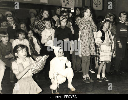 Celebration in the older group of kindergarten, Leningrad, USSR, 1977 Stock Photo